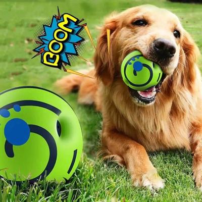 Wobble Wag Giggle Glow Ball Интерактивная игрушка для собак Забавные звуки хихиканья, когда их катают или встряхивают Домашние животные лучше всего знают, как их показывают по телевизору