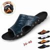 Men Sandals Genuine Leather Summer Non-slip Men's Shoe Outdoor Breathable Beach Shoes Men Flip Flops