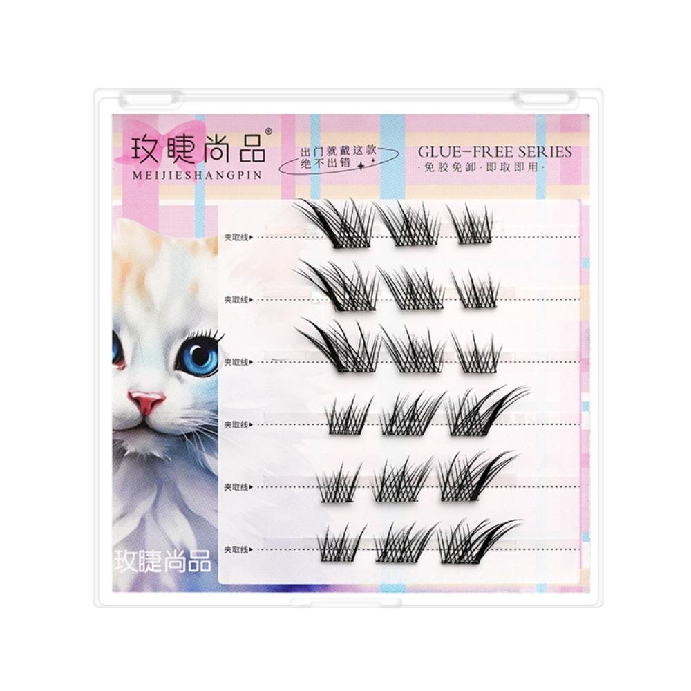 Soft Self-adhesive False Eyelashes DIY Segmented Eyelashes Bundles Glue-Free Fake Lashes  Make Up
