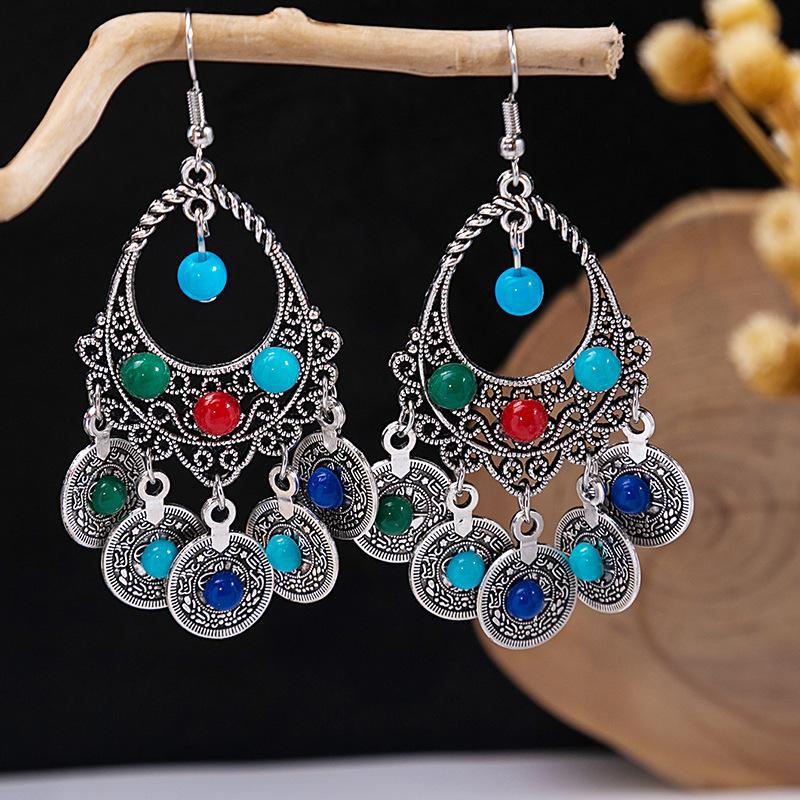 Bohemian Tassel Earrings Retro Ethnic Style Earrings Personalized Temperament Earrings
