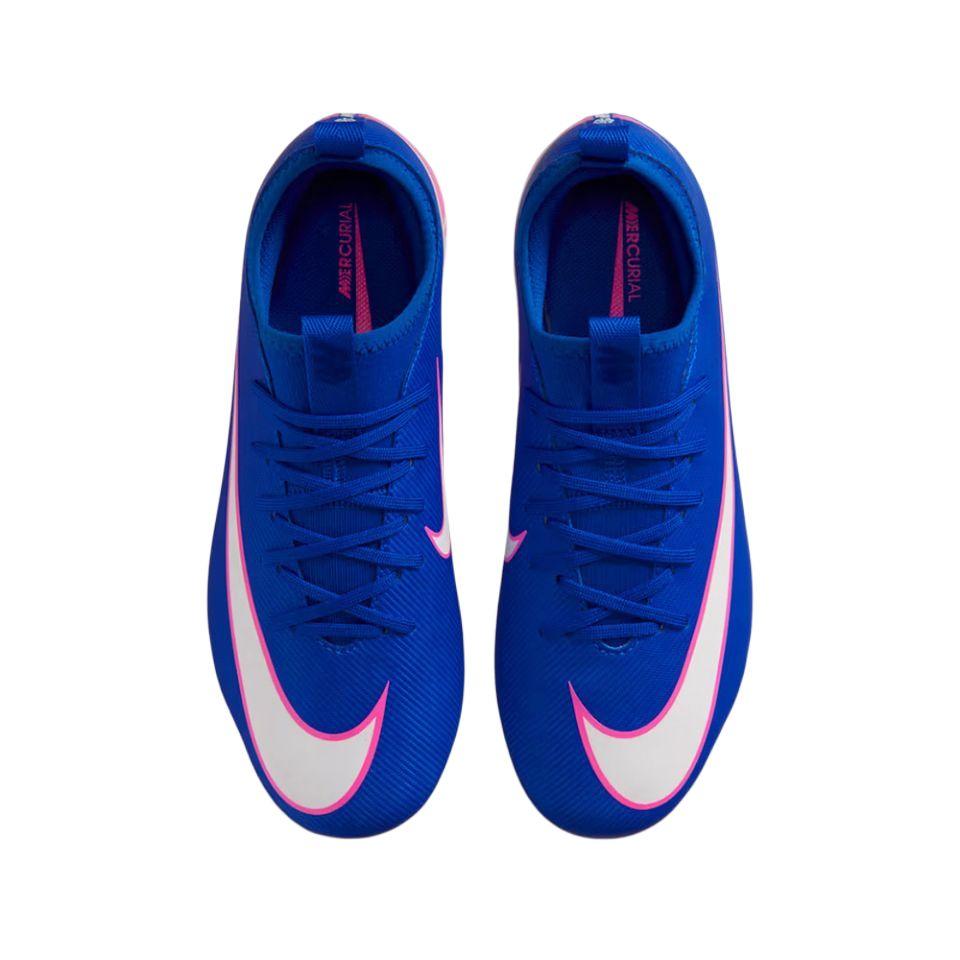 Nike Младший. Mercurial Vapor 16 Academy MG PS Голубой гонщик Детские бутсы Белый FQ8392-446