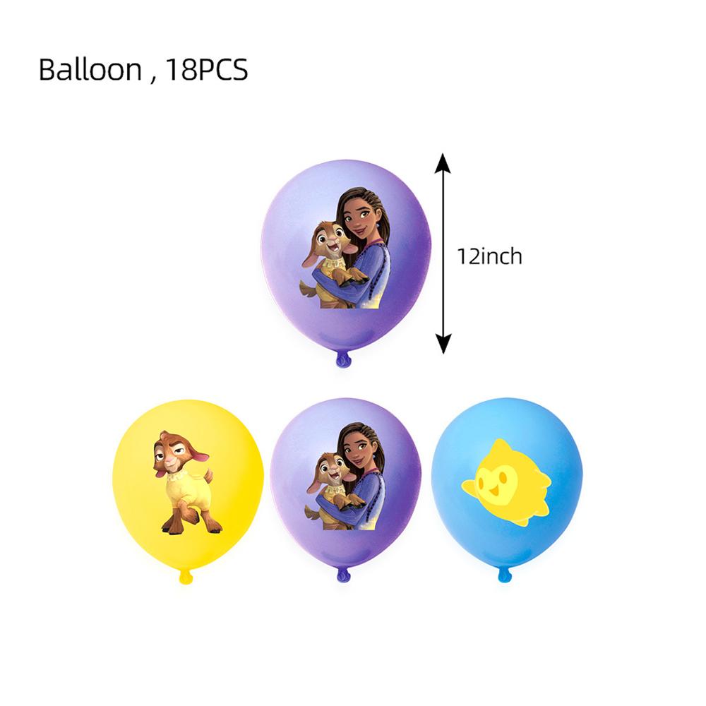 44Pcs Wish Asha Party Supplies For Girls Include Banner Cake Topper Balloons