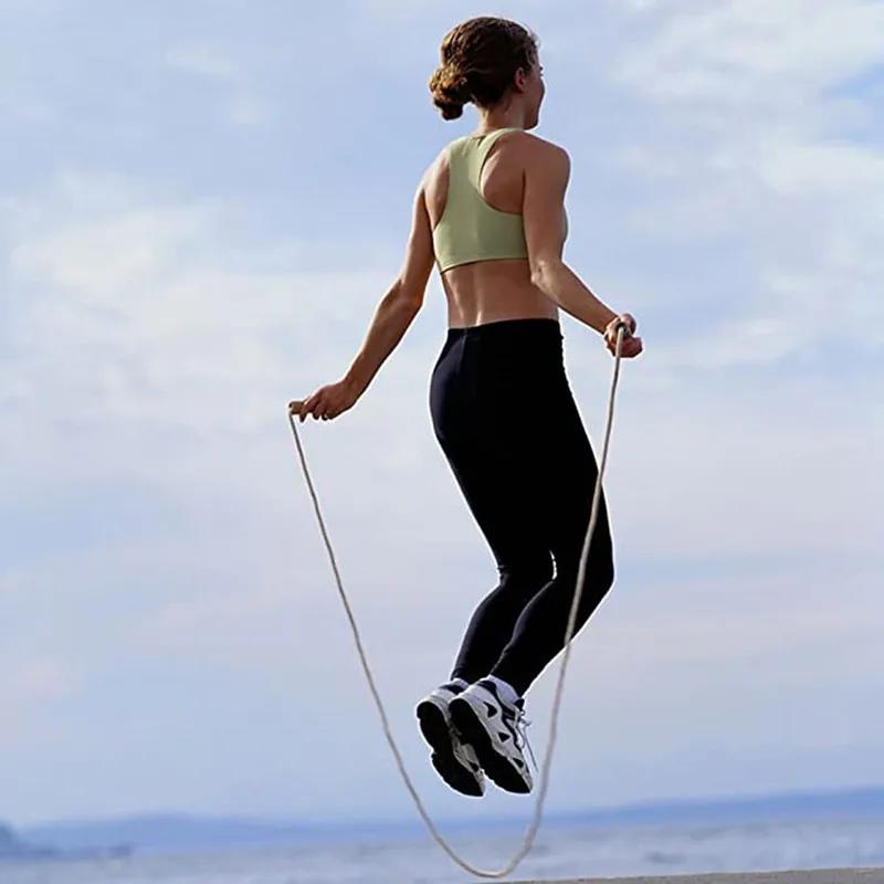 Single Piece Student Fitness Jump Rope Plastic Training Skipping Rope Bearing Handle PVC Rope Lose Weight Fitness Equipment