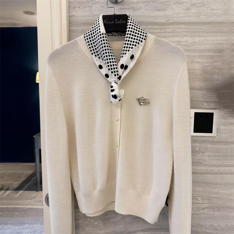 NINA SOLOR Hepburn Polka Dot Silk Square Scarf