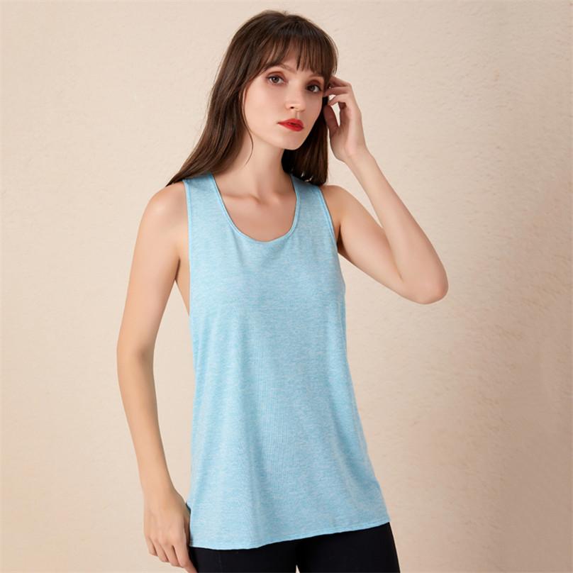 Women Fashion Sexy Solid Breathable Sleeveless Off Shoulder Vest Shirt Sports Casual Blouse