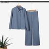 Women Long Sleeve Blouse and Pants Casual Two Piece Suit Sets