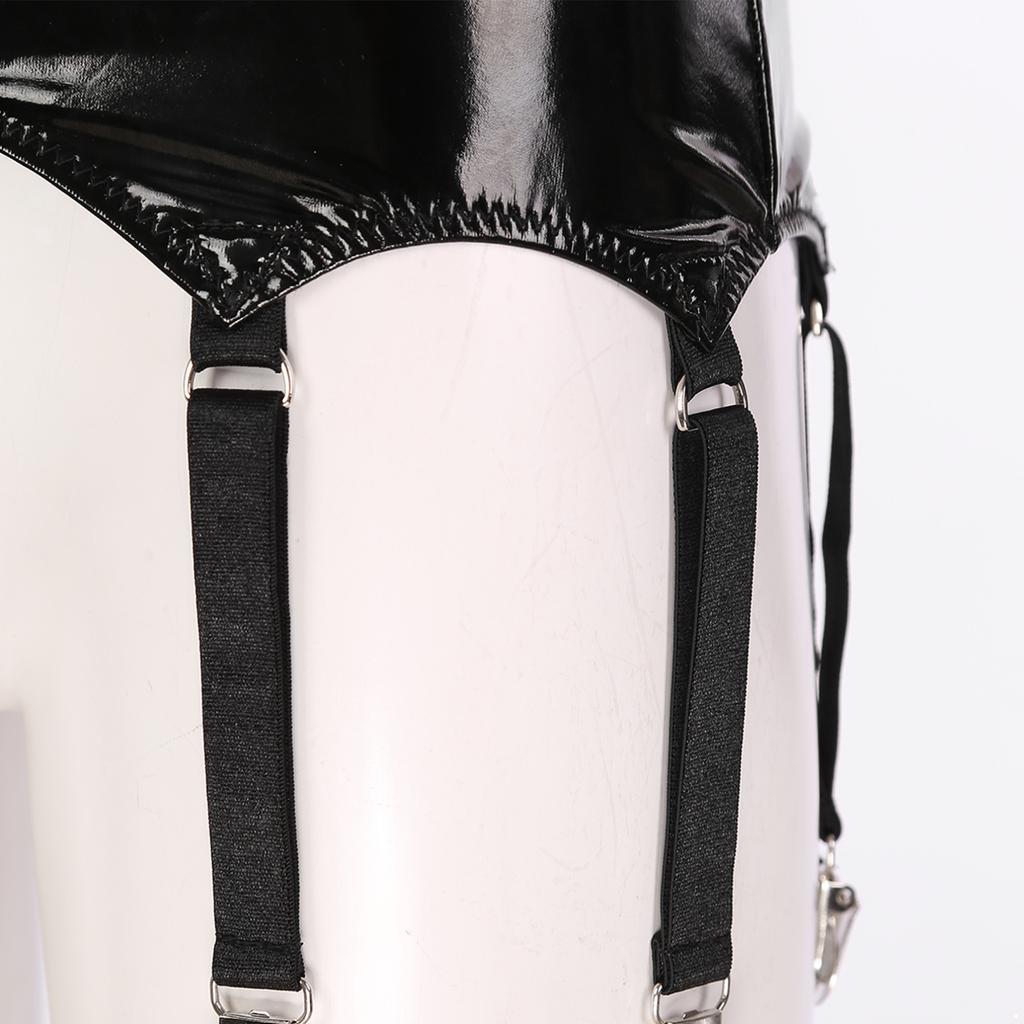 Женские кожаные подвязки для чулок, ремни для чулок с 8 металлическими зажимами, нижнее белье