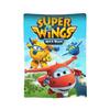 Плед Super Wings из фланели с изображением мультяшного робота и машинки, забавный плед для дивана, постельного белья, гостиной, 150*125 см.