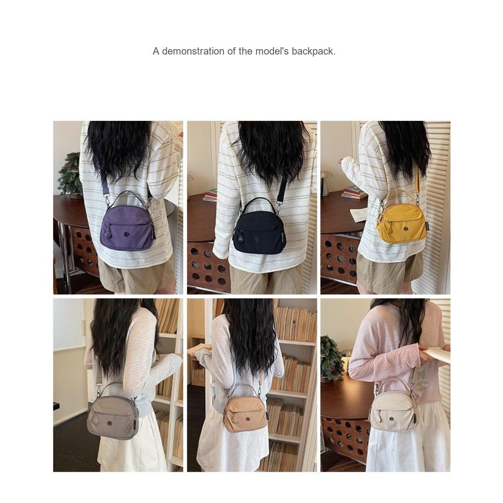 Shoulder Crossbody Handbag Women Nylon Multi Compartment Daily Commute
