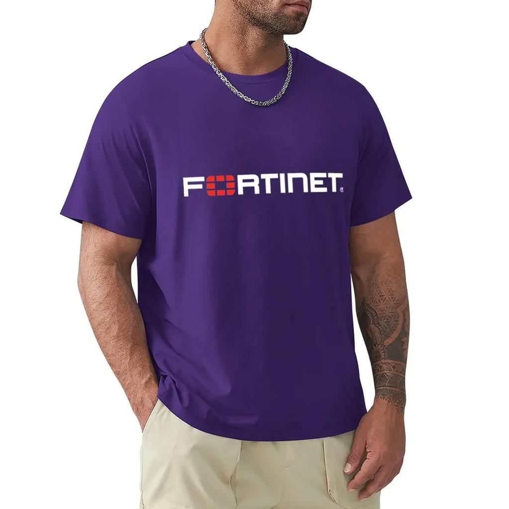 Логотип FORTINET Футболка тяжеловесы милые топы мужские смешные футболки