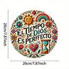 1 шт. El Tiempo De Dios Es Perfecto Металлическая настенная табличка, Погодоустойчивая железная скульптура для декора дома, сада, улицы, помещения