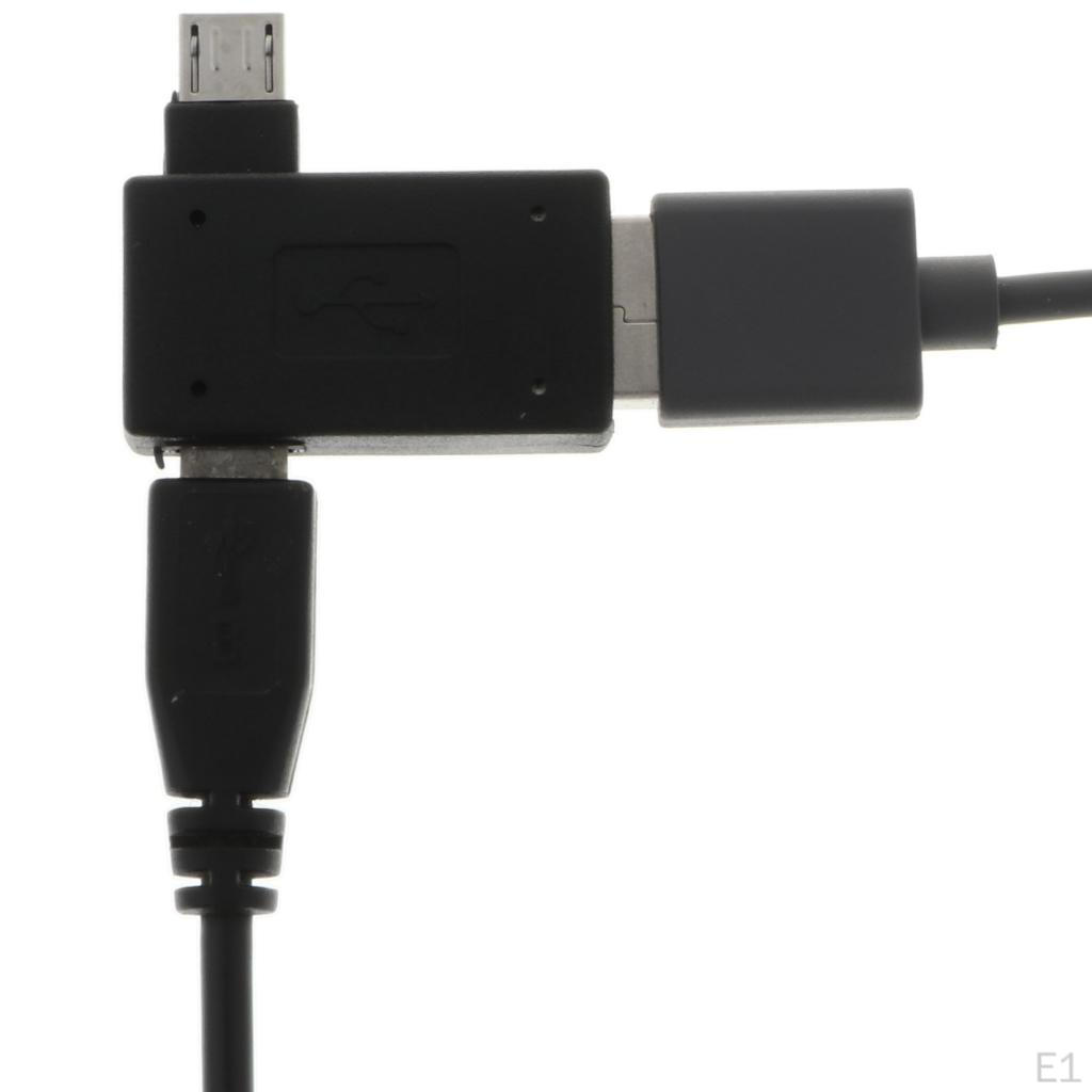 Угловой 90 градусов Micro USB 2.0 OTG Host Коннектор с питанием для Android Смартфона