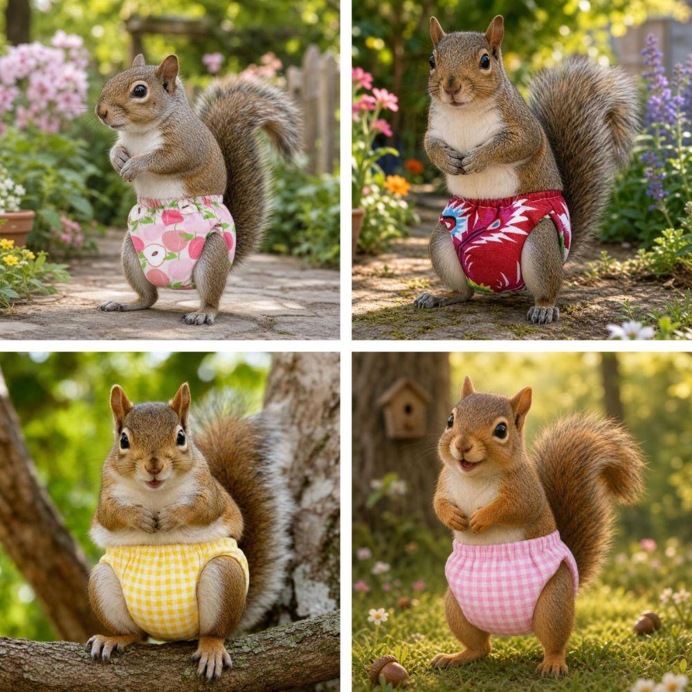 Breathable Squirrel Diapers Elasticity Squirrel Underwear For Guinea Pigs, Squirrels
