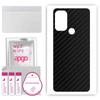 apgo Protective Skin Sticker for the Back Compatible with Motorola Moto G60s, Wrap Film, Foil, Vinyl - Pattern Carbon Black