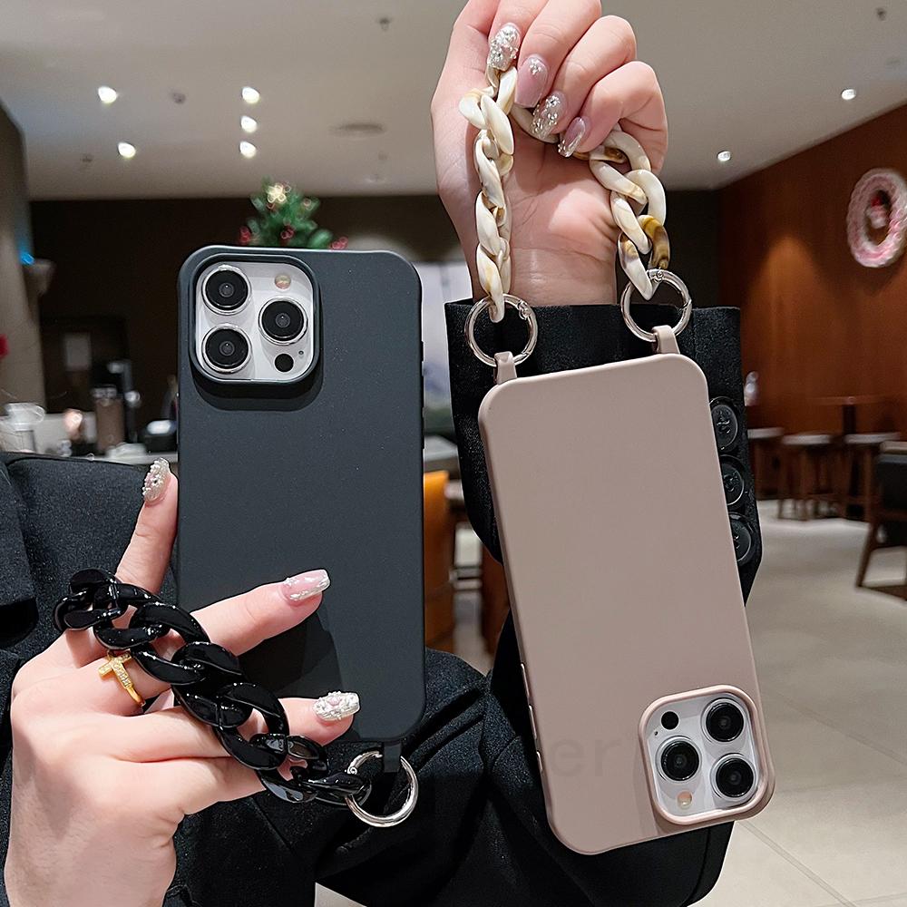 Ремешок-шнурок через плечо Мягкий акриловый чехол-браслет для iPhone 17 16 15 Pro Max 14 Plus 13 12 Жидкий силикон Ударопрочный чехол