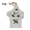 Luminous Party Decorations Halloween Light Up Tombstone Ornaments, Spooky Small Hanging Graveyard Decoration with Decorative Hemp Rope Ornaments