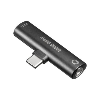 SANWA SUPPLY Адаптер-конвертер аудио PD Черный Type-C (USB-совместимый) MM-ADUSBTC2