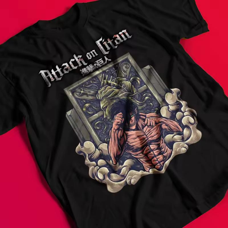 Attack Titan Shirt Eren Mikasa T shirt Levi T shirt AOT Erwin Hange Armin Tee Summer New Men's and Women's Streetwear