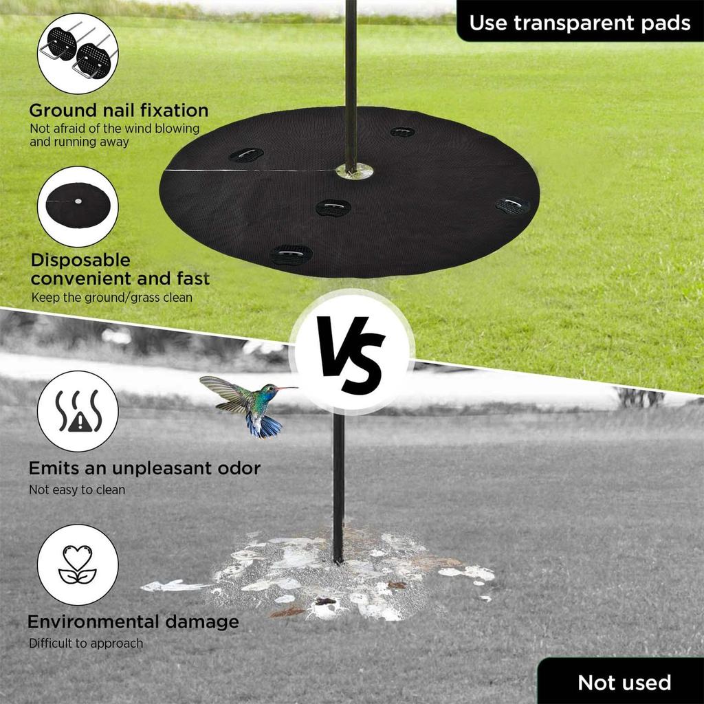 2PCS Bird Food Catcher Mat, 47.2 Inch Ground Protector Tray, Outdoor Bird Feeding Accessory for Family Friends Enthusiasts