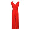 Summer Women's Ruffled Sleeveless V-neck Belt Wide Leg Straight Casual Pants Women's Jumpsuit