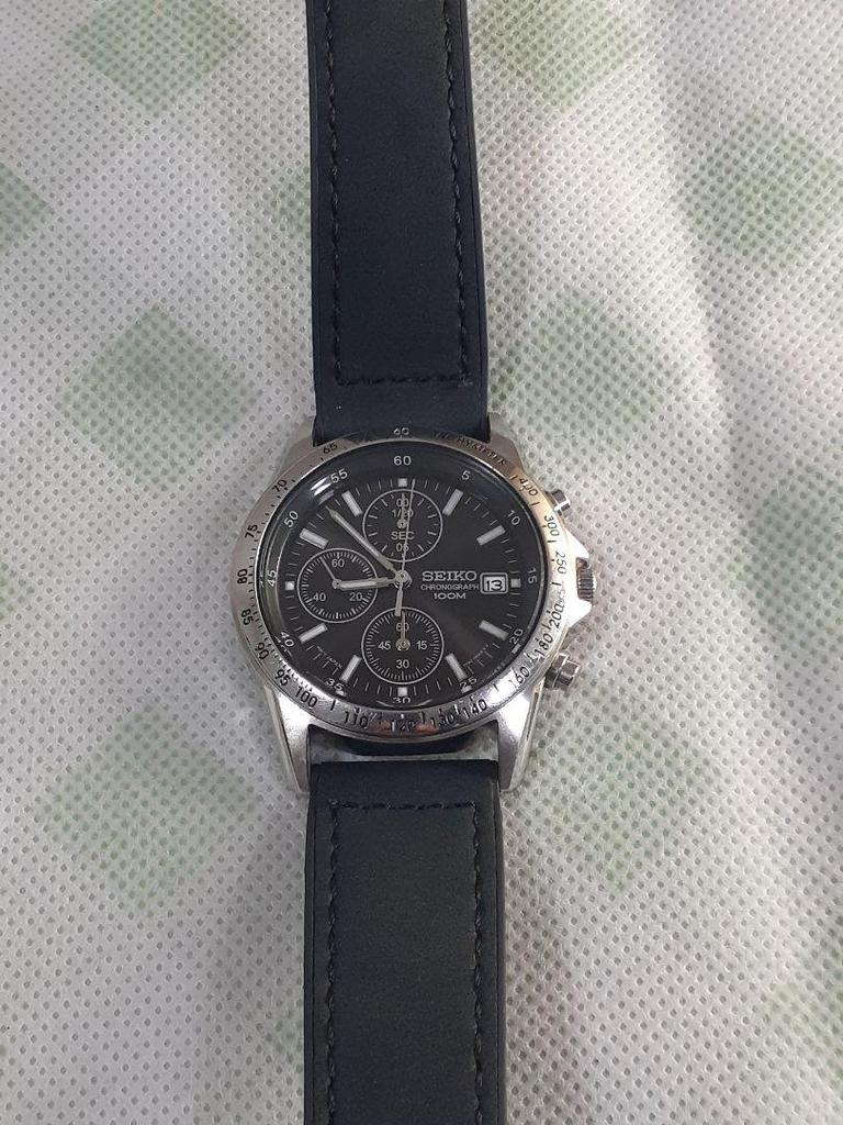 [USED] SEIKO Chronograph 100M Water Resistant Black