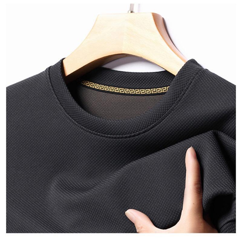 Men S Long Sleeve Solid Crew Neck Casual T Shirt