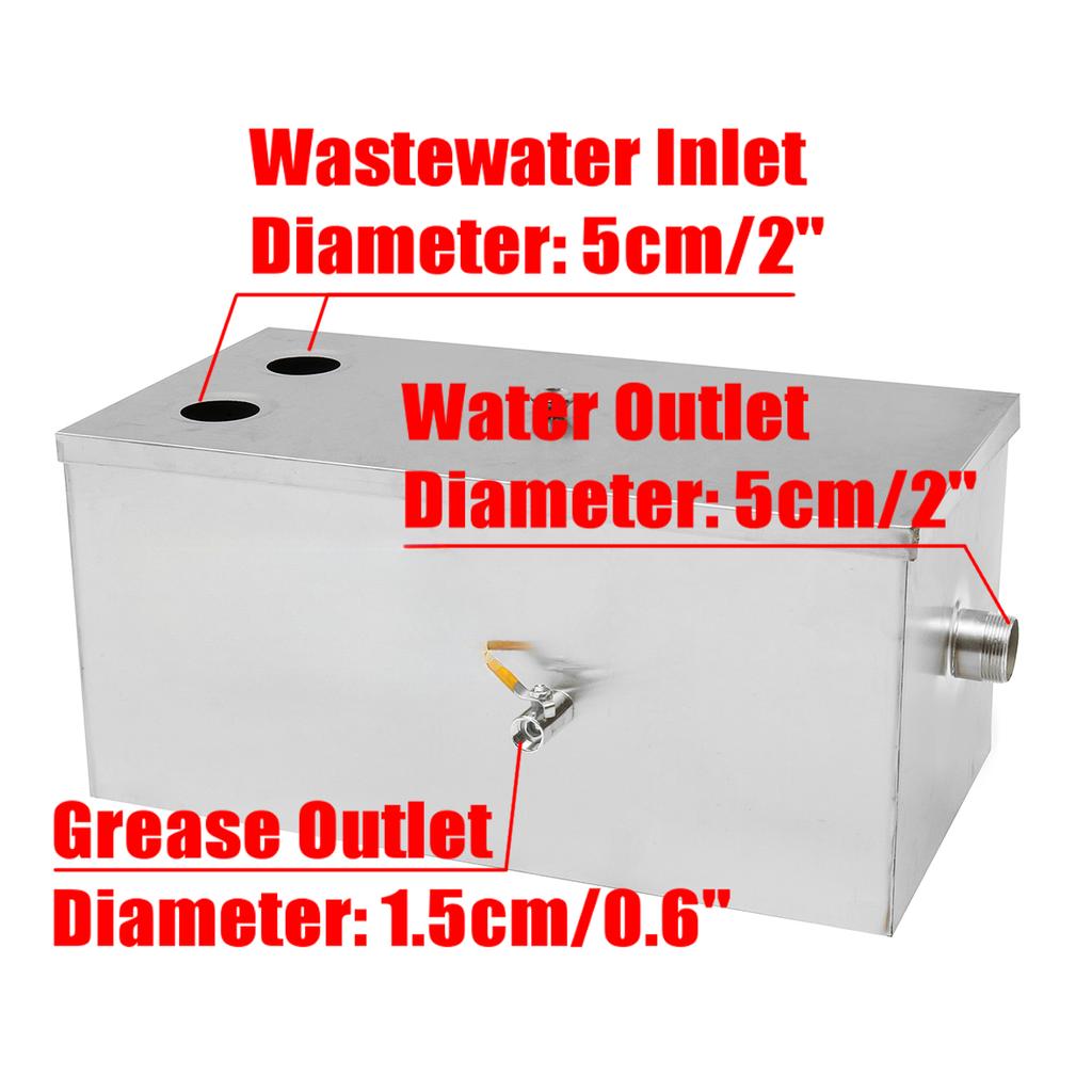 5000 мл большой жироуловитель из нержавеющей стали, утолщенный для сточных вод кухни ресторана