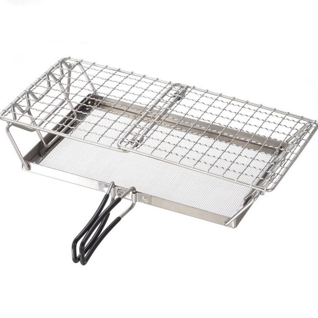 Camping Stainless Steels Toaster Holder Heat Resistant Bread Grilling Rack for Barbecue Foldable Bread Warmer Grill Rack