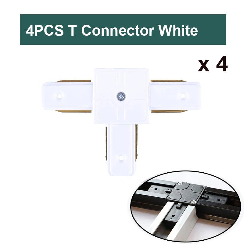 Комплект светильников на рельсах с 2 проводами, светильник на 0,5 м, светодиодный светильник на рельсах для гостиной, прямые/Г-образные разъемы, потолочная коробка