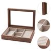 Jewelry Box Case Wood with Clear Lid Large Capacity Storage Organizer