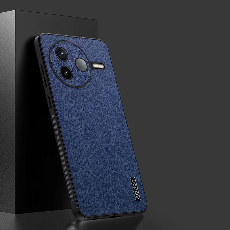 Матовый тонкий чехол для телефона с рисунком дерева для Xiaomi 14T 13T Pro Poco X6 X5 Pro Redmi 14C Note 13 12 11 Pro Роскошная текстура противоударный мягкий бампер из ТПУ