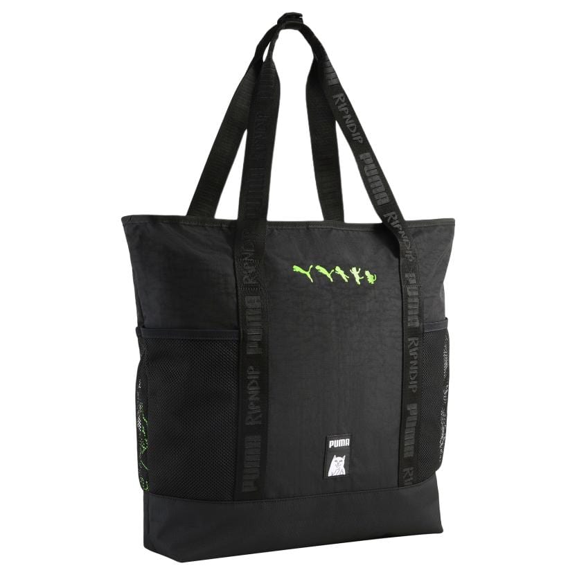 PUMA X RIPNDIP Collaboration Fabric Tote Handbag Unisex Black 09181701