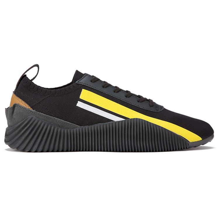 ONITSUKA TIGER Черные ярко-желтые кроссовки унисекс Acromount Knit 1183B469-001