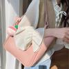 JIAERDI Sweet Lovely Pink Tote Bag Women Large Capacity Leather Shoulder Bag Ladies Casual Everyday Commuter Simple Underarm Bag