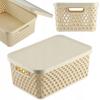 Basket With Lid Organizer Storage Container Box