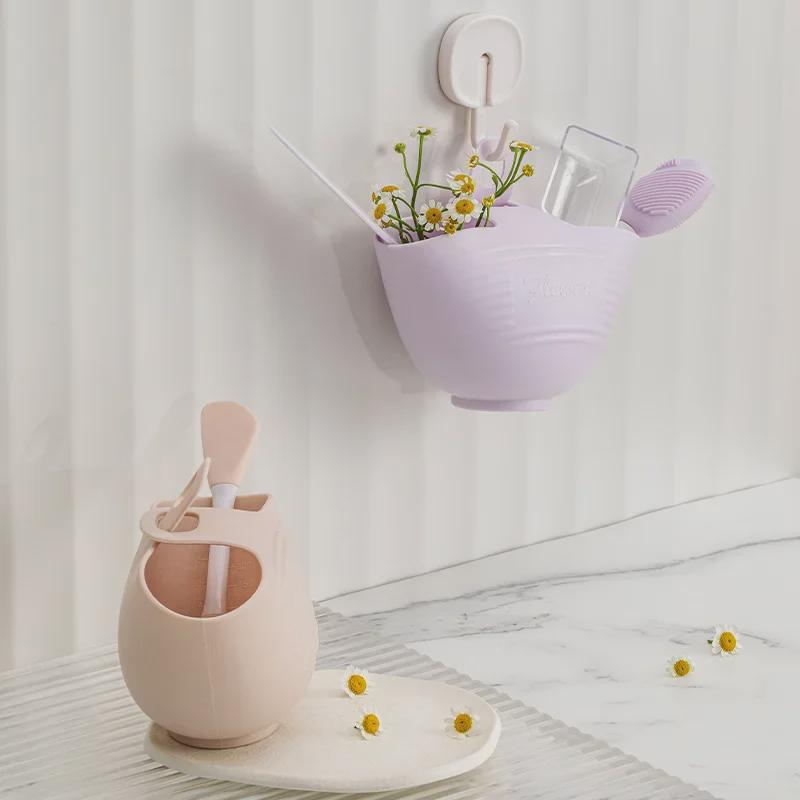 Набор силиконовых мисок для масок, устанавливаемых на стену - DIY Beauty Tools с палочкой