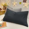 Washed Cotton Brushed Solid Pillowcases - Pair 48x74, Simple Design