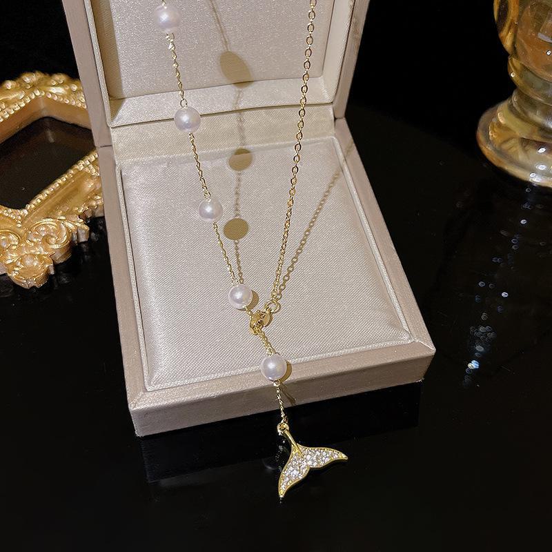 2024 Trending Pearl Necklace for Women - Elegant Butterfly Clavicle Chain In Titanium Steel, As Seen On Influencers