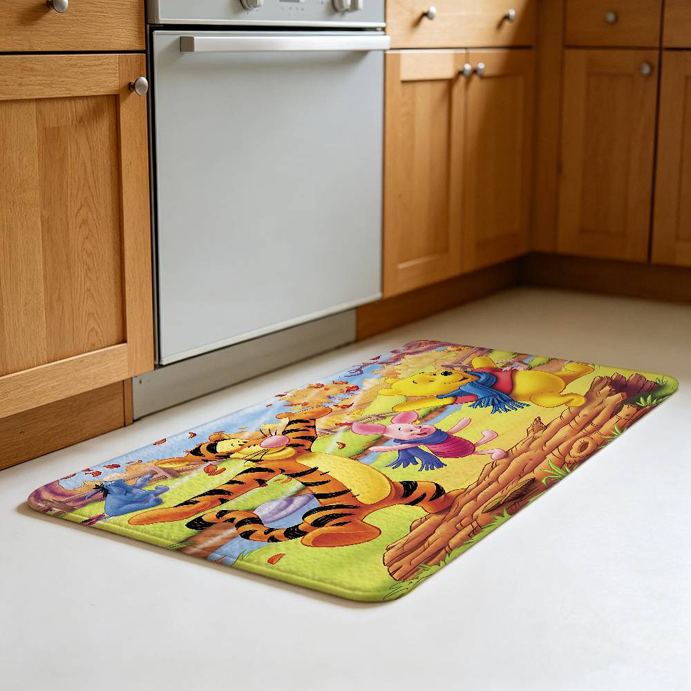 Cartoon Cute P-PoohS-B-BearS Floor Mat Footpad Mats Style Soft Bedroom Floor House Laundry Room Mat Anti-skid Household Carpets