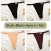 FINETOO 4Pcs Women Cotton Thongs Adjustable Low Waist Underpants Sexy Female G-string Seamless Bikini Panties Underwear Lingerie
