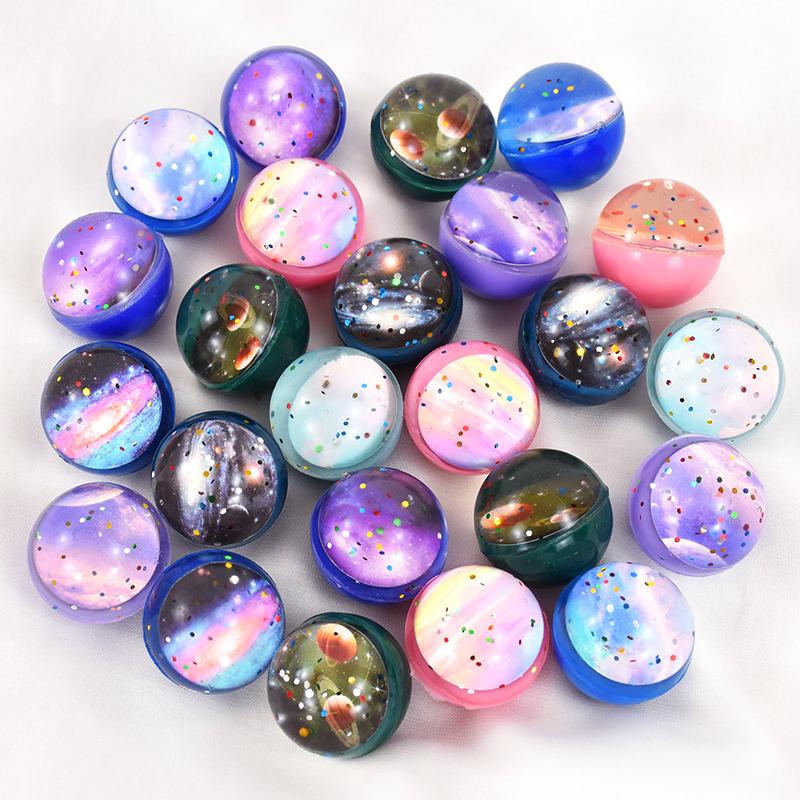 10/20 шт. 32 мм космический тематический прыгающий мяч звездное небо планета прыгающий мяч детский день рождения вечеринка любимые игрушки пиньята наполнитель рождественский подарок