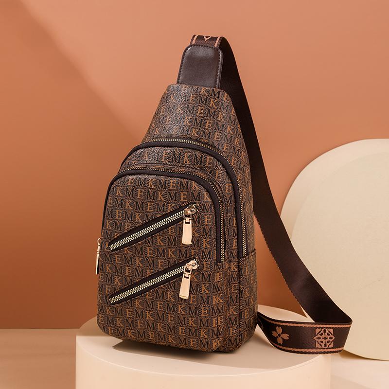 Нагрудная сумка Женская сумка через плечо Дорожная сумка на одно плечо из мягкой кожи