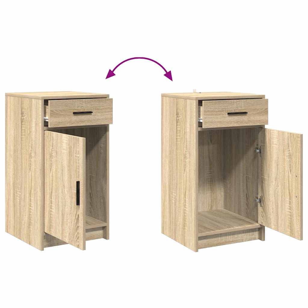 Makeup Table with Door 2 pcs Brown 50 x 41 x 135 cm Particleboard
