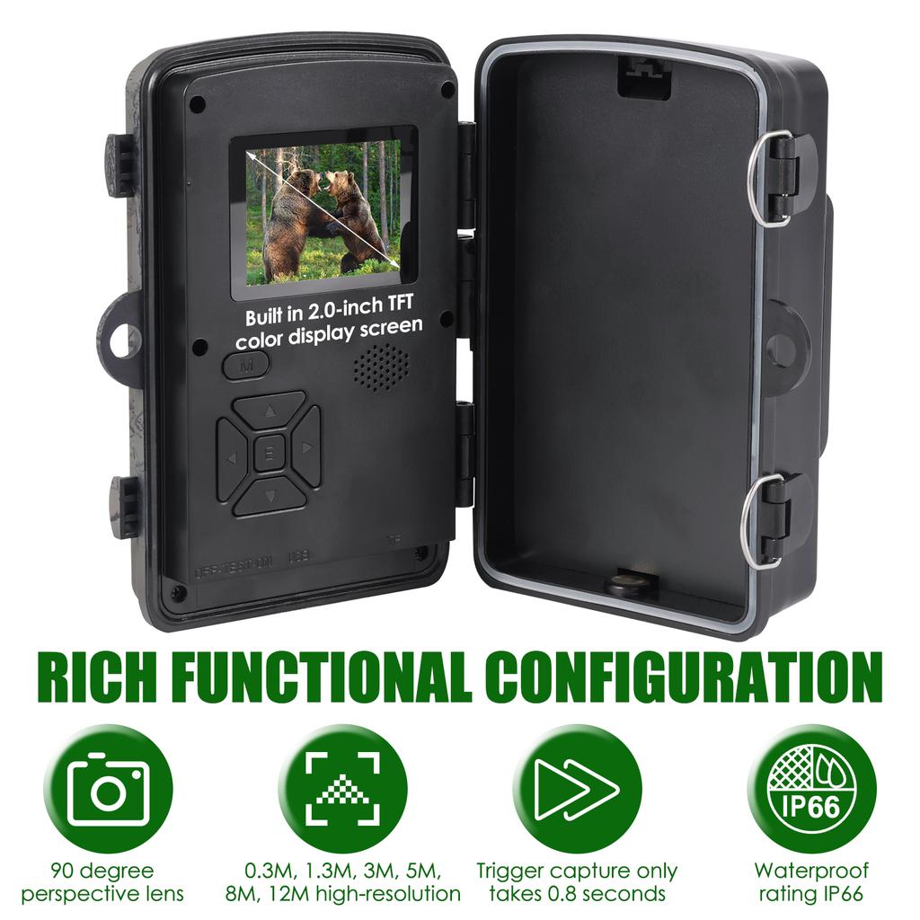 Hunting Trail Cameras 16MP 1080P With 940nm Infrared Night Vision Wild Camera Waterproof For Wildlife Monitoring and Scouting