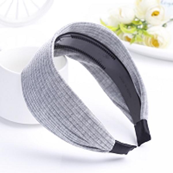 Женская модная белая повязка на голову с широкими полями и заколкой-стримером