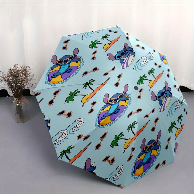 Disney Stitch,Beach Automatic Opening and Closing Umbrella Suitable for all occasion and business umbrella, unisex portable tri fold small