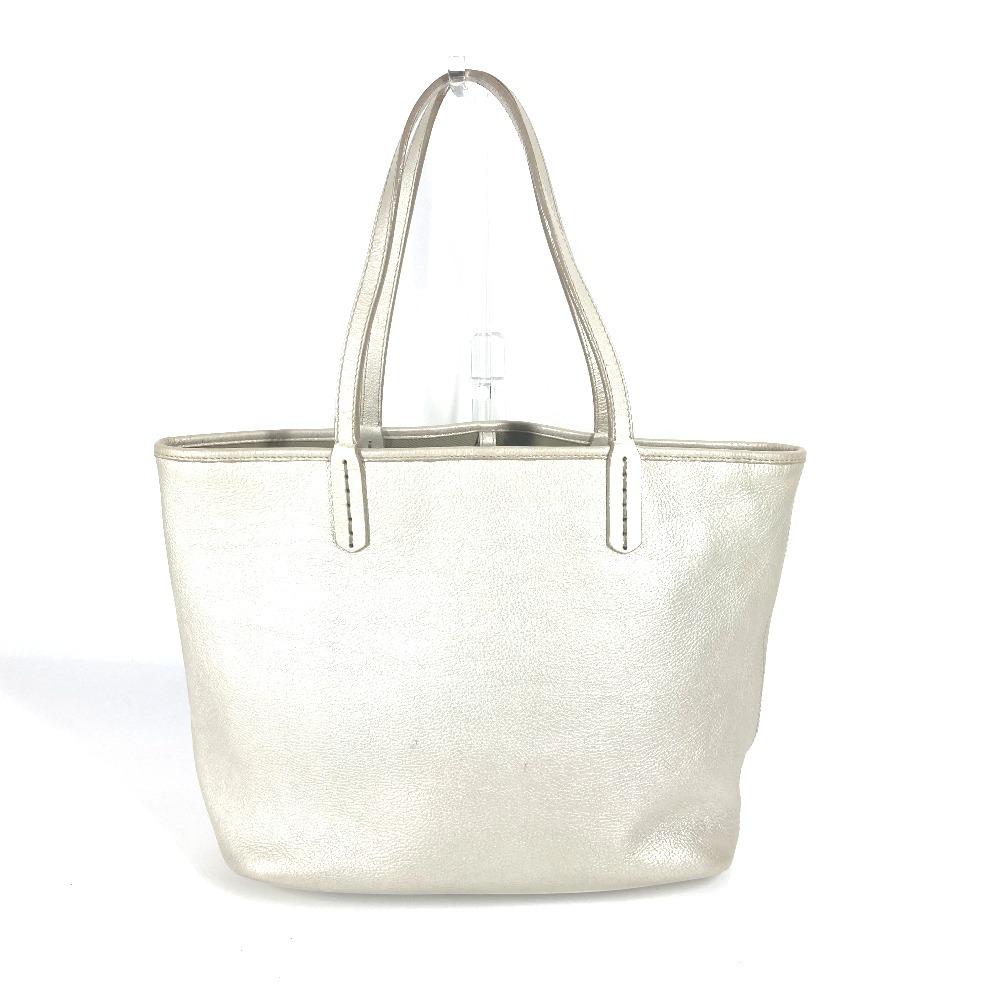 BVLGARI S.bulgari logo Sotirio Shoulder Bag Tote Bag Leather Silver