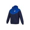 Nike Logo Letter Print Color Block Casual Hooded Jacket Kids Jackets Navy-Blue 850443-411