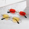 Retro Metal Frame Travel Punk Sun Glasses UV400 Protection Shades Small Rectangle Sunglasses