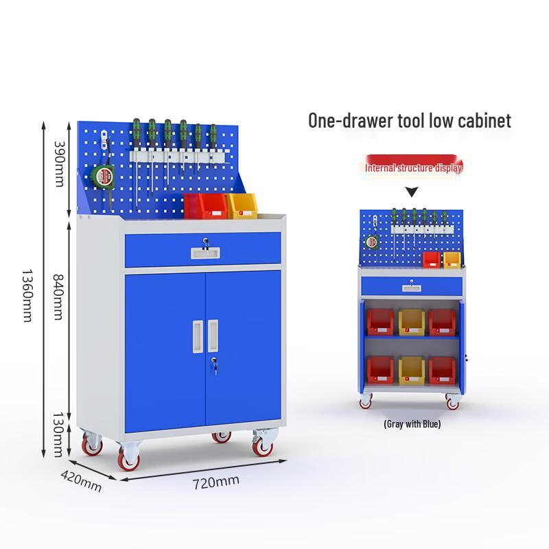 Heavy-Duty Metal Tool Storage Cabinet for Workshop and Garage.